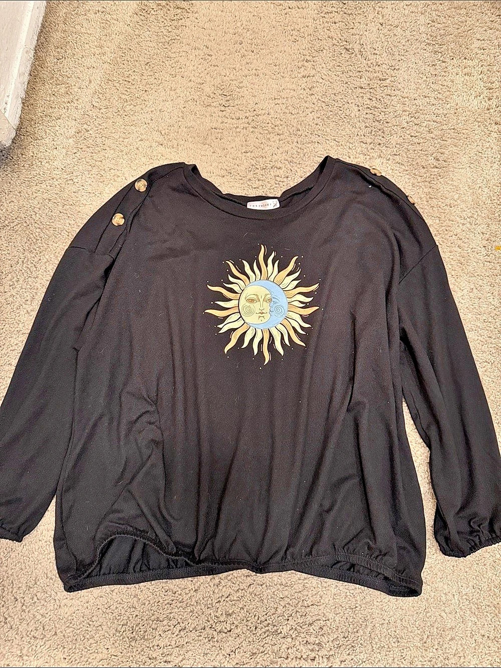 retrology Sun Graphic Long Sleeve Top Black XL